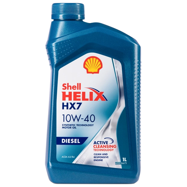 Моторное масло SHELL 10W40 HELIX DIESEL HX7, 1л