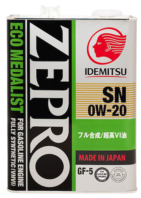 Моторное масло IDEMITSU ZEPRO ECOMEDALIST SN/GF-5 0W-20, 4л