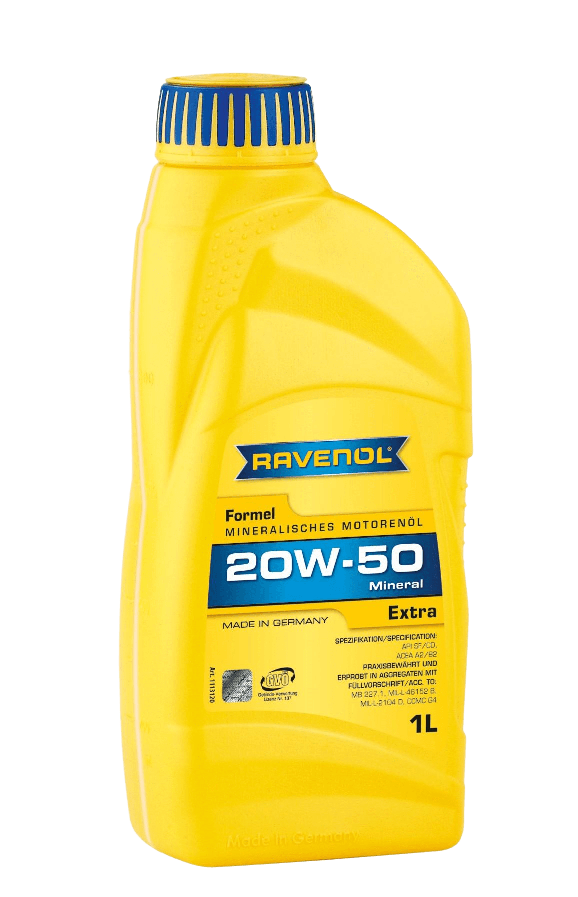 Моторное масло Ravenol Formel Extra SAE 20W-50, 1л