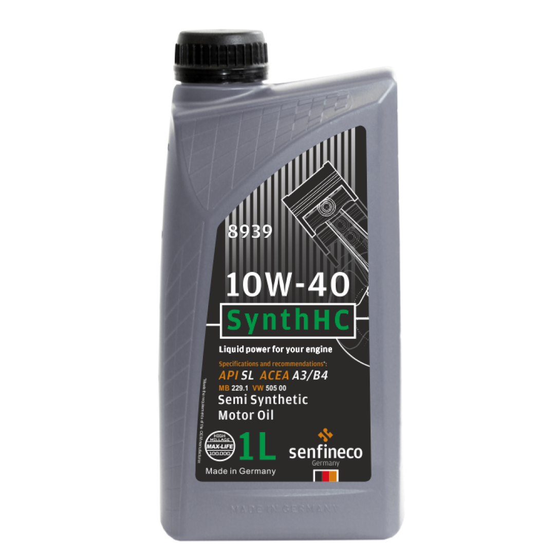 Моторное масло SENFINECO SYNTHHC 10W-40 API SL ACEA A3/B4, 1л