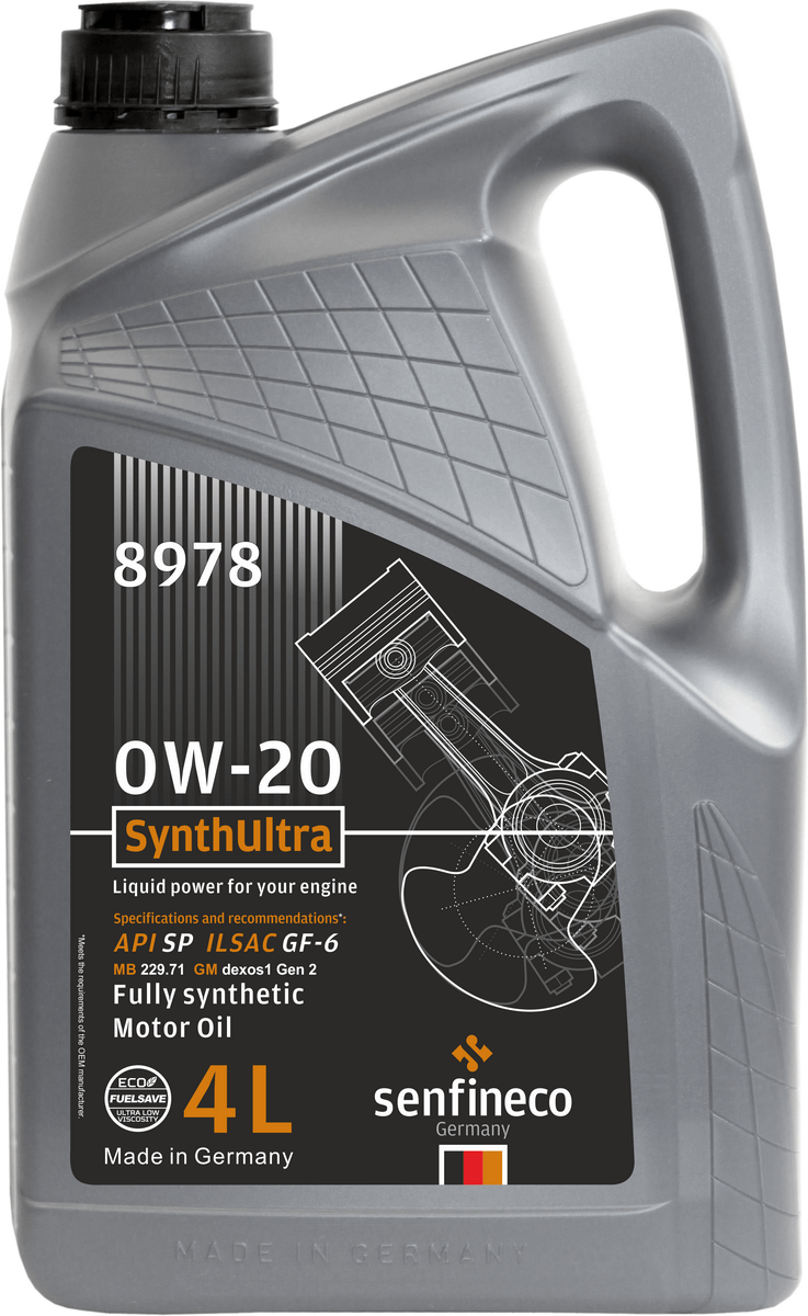 Моторное масло SENFINECO SYNTHULTRA 0W-20 API SP GF-6, 4л