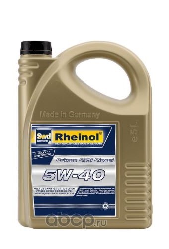 Масло моторное Swd Rheinol Primus DXM Diesel 5W40 5л